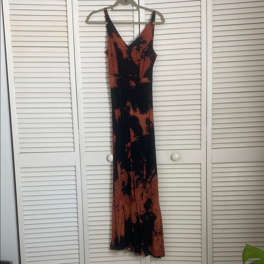 Elegant Black and Orange Women's Dress